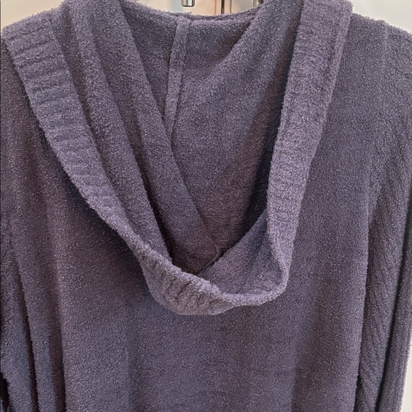 Barefoot Dreams Charcoal Hooded Cardigan - Picture 3 of 4